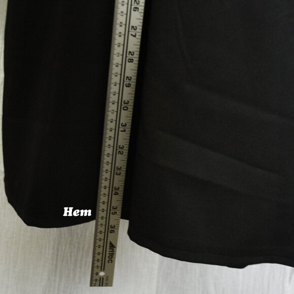 Mooyius Black High-Neck Asymmetric Belted A-Line Dress - Picture 6 of 11